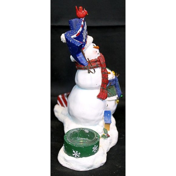 Yankee Candle Snowmen Happy Holidays Tea Light Holder Decorative Winter Seasonal - Picture 5 of 10